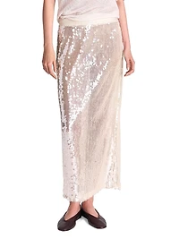 Sylkie Sequined Midi-Skirt
