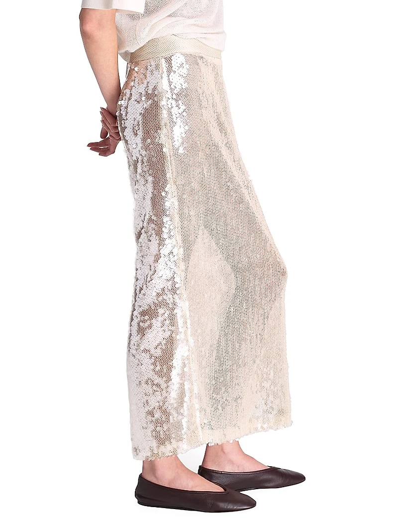 Sylkie Sequined Midi-Skirt