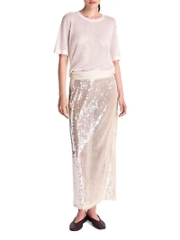 Sylkie Sequined Midi-Skirt