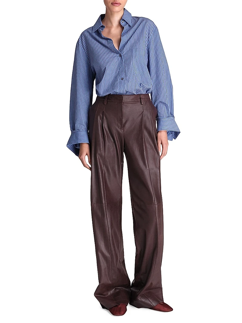 Sulli Leather Straight Pants