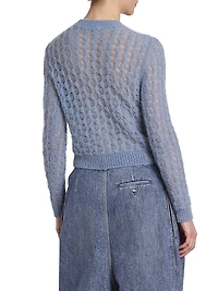 Mohair Cable-Knit Sweater