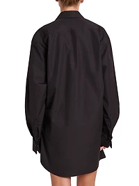 Draped Mini Shirtdress