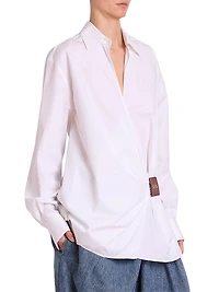 Draped Cotton Shirt