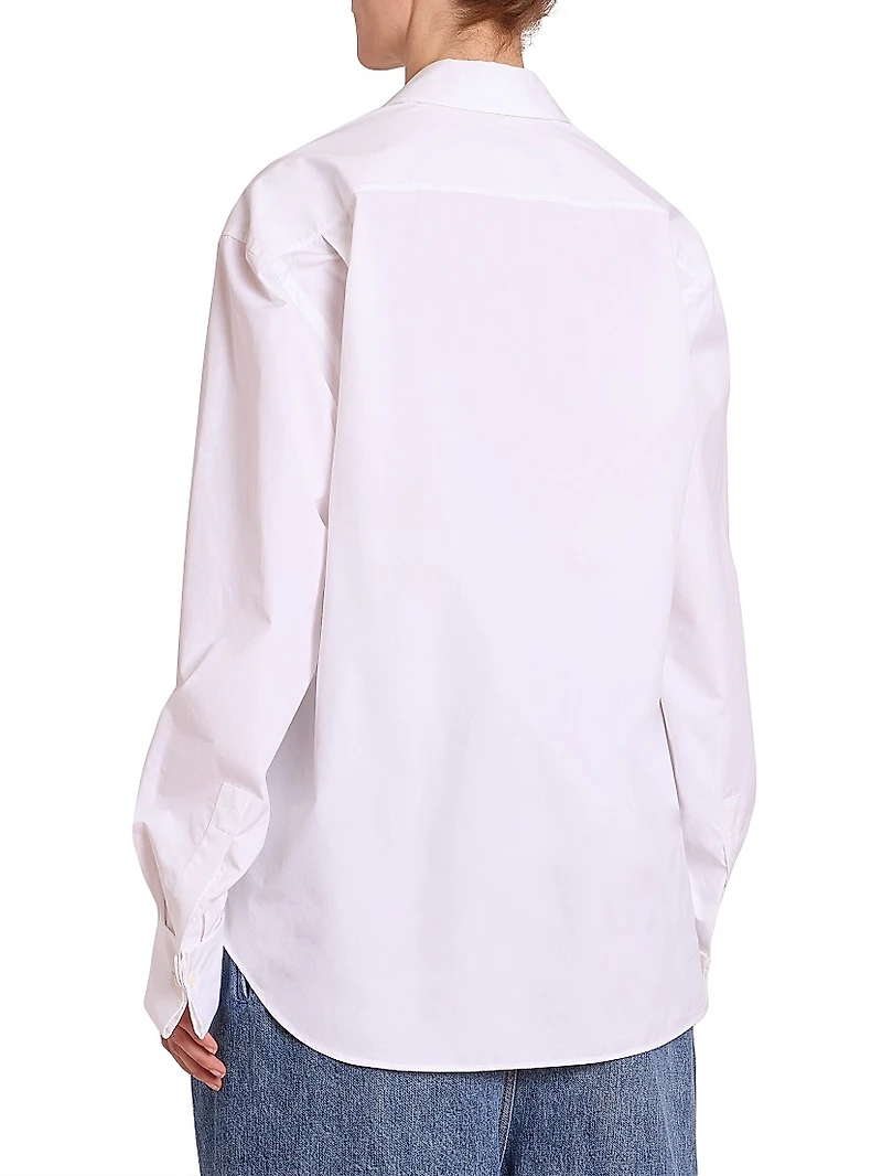 Draped Cotton Shirt