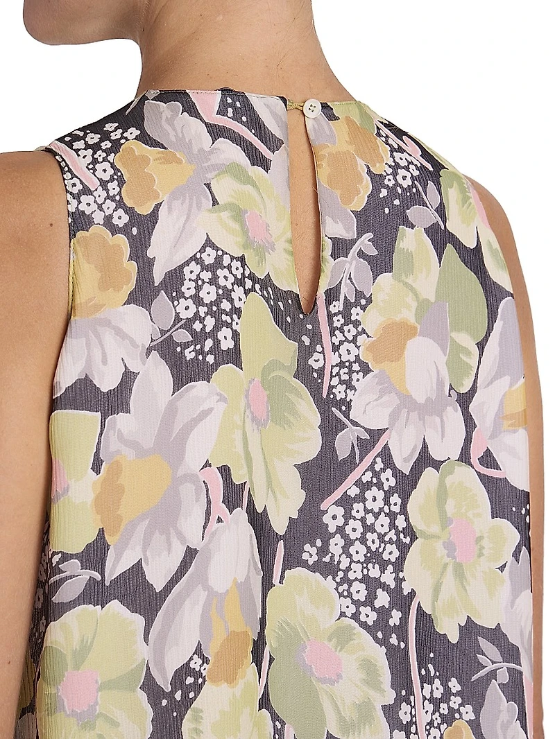 Floral Silk Relaxed Gown