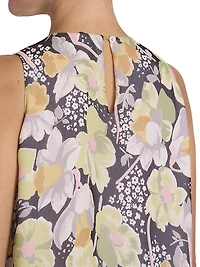 Floral Silk Relaxed Gown