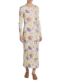 Floral Body-Con Midi-Dress