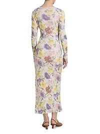 Floral Body-Con Midi-Dress