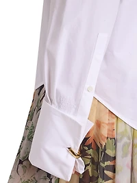 Tie-Neck Cotton Shirt