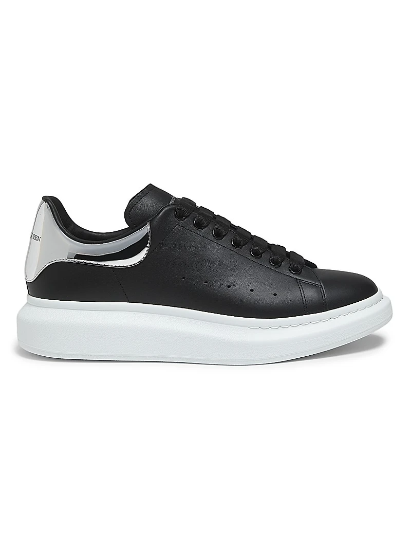 Oversized Low-Top Leather Sneakers