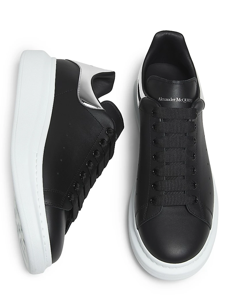 Oversized Low-Top Leather Sneakers