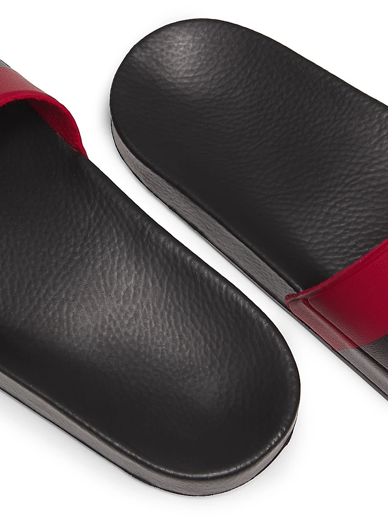 Local Hero Rubber Slide Sandals