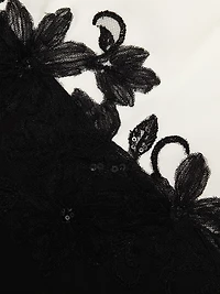 One-Shoulder Cape-Sleeve Gown