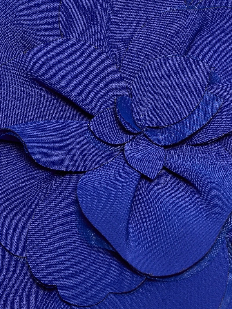 Ruffled One-Shoulder Gown