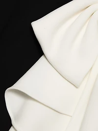 Two-Tone Off-the-Shoulder Column Gown