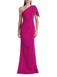 One-Shoulder Sheath Gown