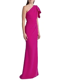 One-Shoulder Sheath Gown