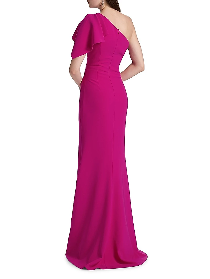 One-Shoulder Sheath Gown