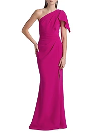 One-Shoulder Sheath Gown