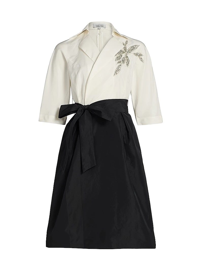 Taffeta Shirtwaist Cocktail Dres