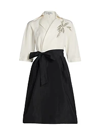 Taffeta Shirtwaist Cocktail Dres