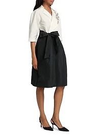 Taffeta Shirtwaist Cocktail Dres