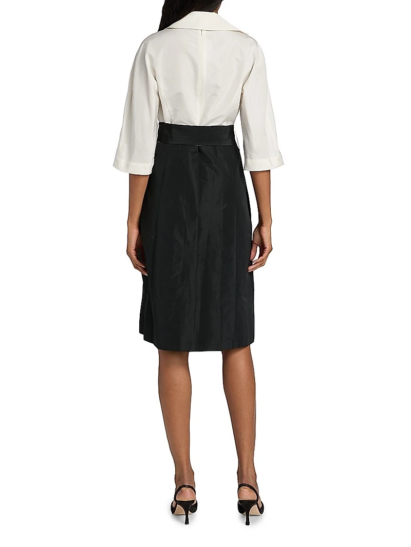 Taffeta Shirtwaist Cocktail Dres