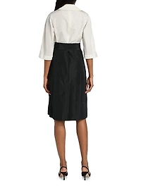 Taffeta Shirtwaist Cocktail Dres