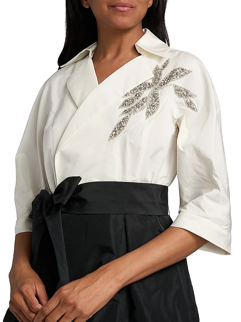 Taffeta Shirtwaist Cocktail Dres