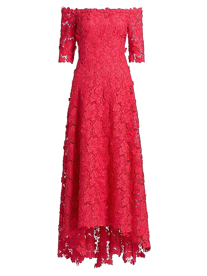 Lace Off-The-Shoulder Gown