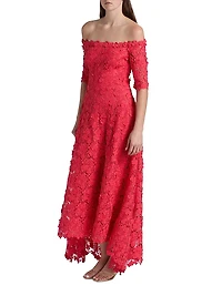 Lace Off-The-Shoulder Gown