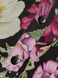 Floral Chiffon Maxi Shirtdress