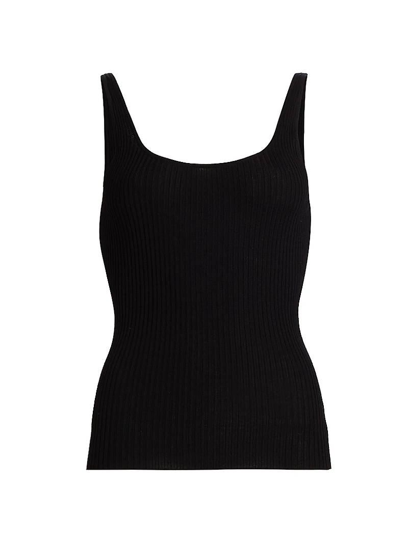 Merino Rib-Knit Fitted Tank