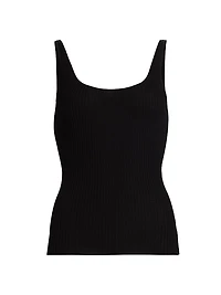 Merino Rib-Knit Fitted Tank