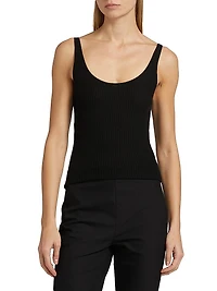 Merino Rib-Knit Fitted Tank