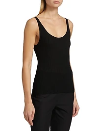 Merino Rib-Knit Fitted Tank