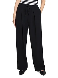 Pleated Crêpe Casual Pants