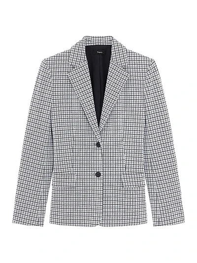 Grid Two-Button Jacket