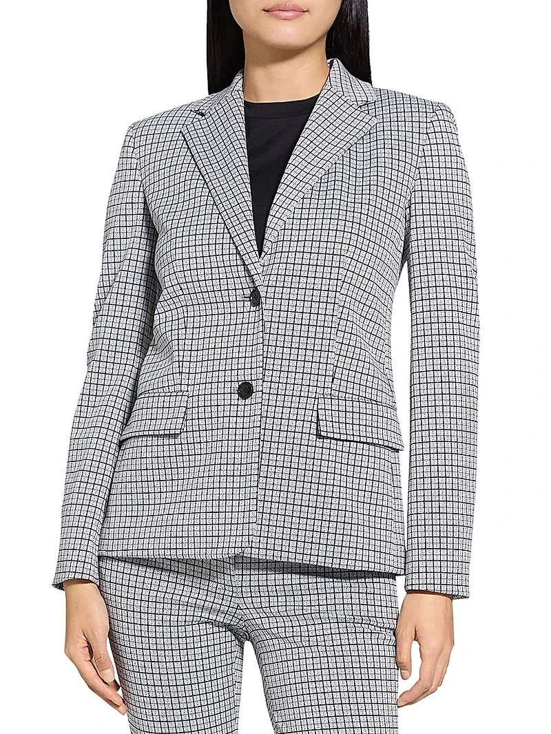 Grid Two-Button Jacket