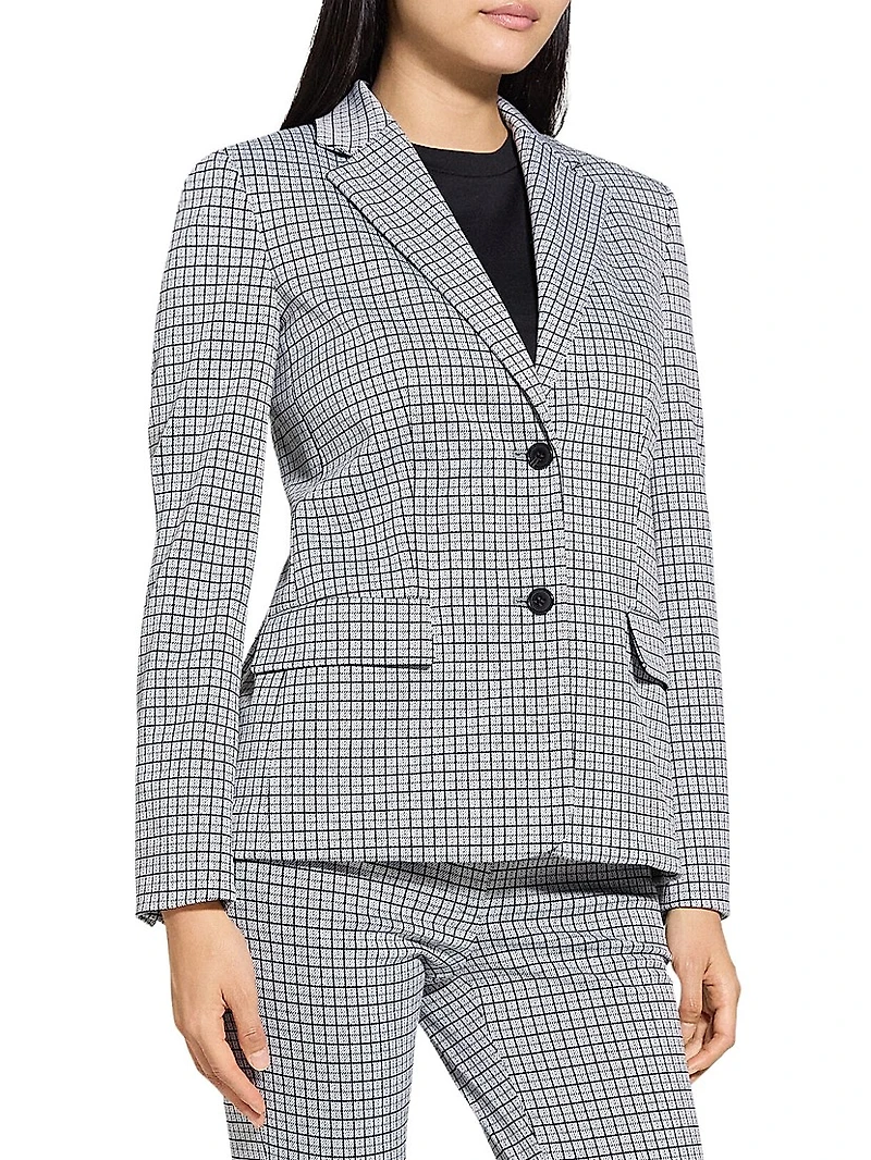 Grid Two-Button Jacket