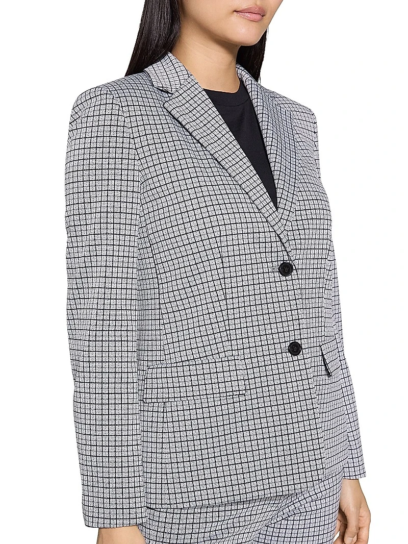 Grid Two-Button Jacket