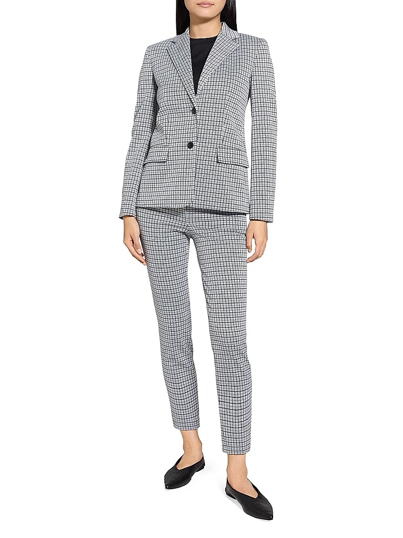 Grid Two-Button Jacket