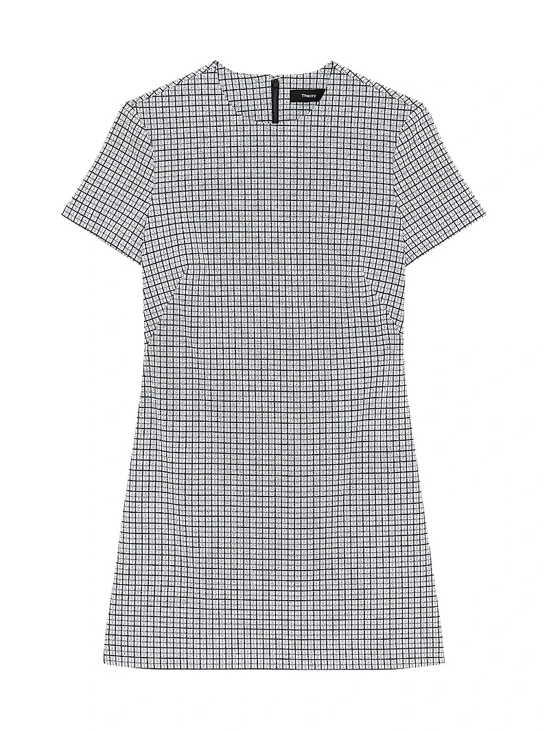 Grid A-Line Minidress