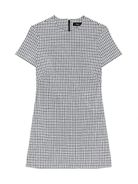 Grid A-Line Minidress