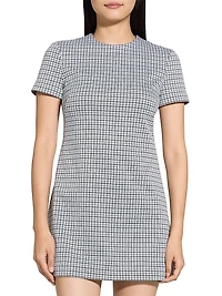 Grid A-Line Minidress