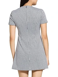 Grid A-Line Minidress
