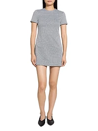 Grid A-Line Minidress