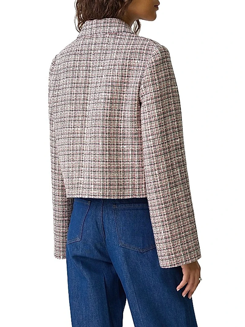 Check Crop Patch Pocket Jacket
