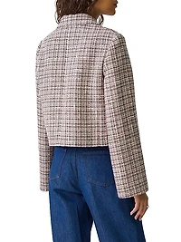 Check Crop Patch Pocket Jacket