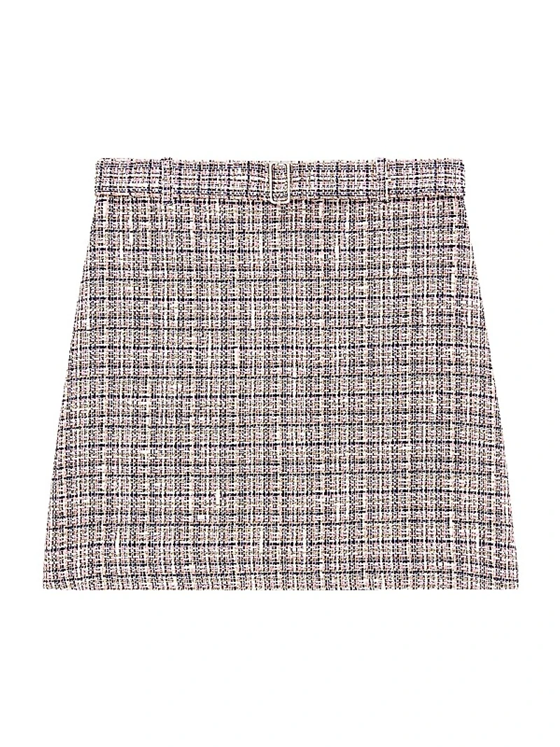 Belted A-Line Miniskirt